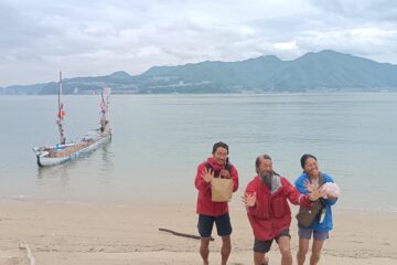 縄文さんが佐木島に来ました！